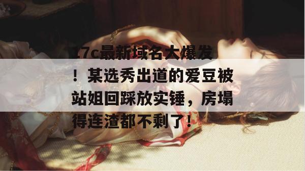17c最新域名大爆发！某选秀出道的爱豆被站姐回踩放实锤，房塌得连渣都不剩了！
